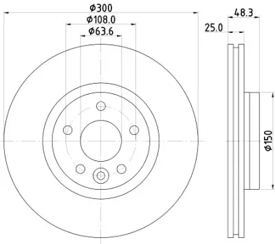 Precio De Fábrica Disco de freno HELLA 8DD 355 119-511